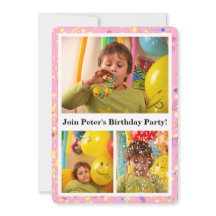 Fotos Personalizables De Confetti Rosa Ligero Y Te