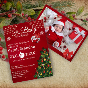 Invitación Fotos personalizadas Baby It's Cold Outside Baby S