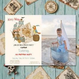 Invitación Fotos piratas de los cazadores de tesoros Cumpleañ