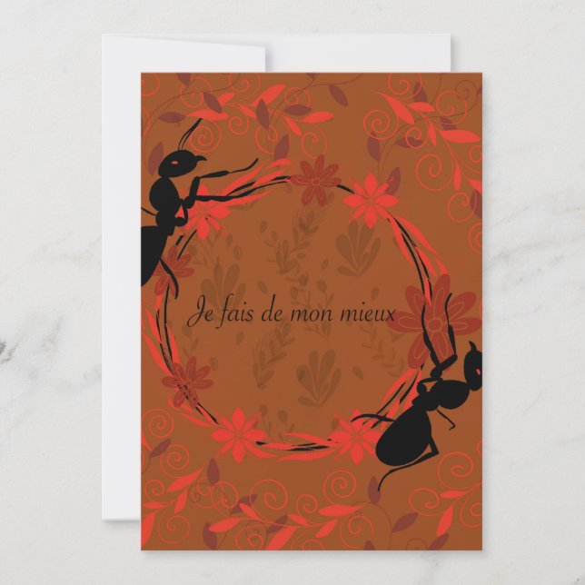 Invitación fourmi, affirmation positive ,phrase inspirante (Anverso)