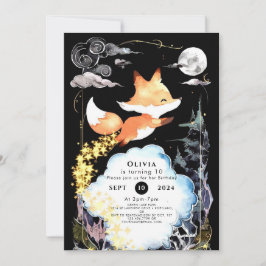 Invitación Fox Birthday Woods Whimsy