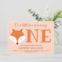 Invitación Fox cumple un primer cumpleaños