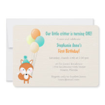 Fox de Woodland con globos