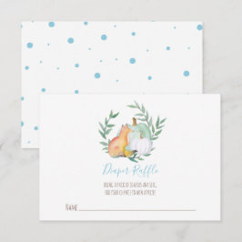 Invitación Fox Diaper Raffle Insert - Noviembre Baby Shower