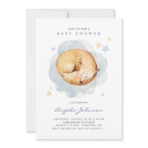 Fox durmiente de color de agua es un niño Baby Sho