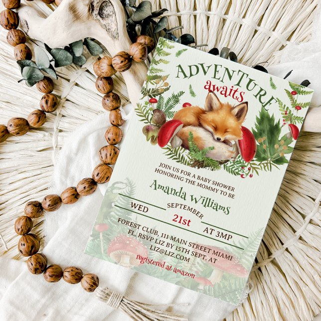 Invitación Fox Woodland Baby Shower (Subido por el creador)