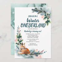 Fox Woodland Winter Onederland Baby Birthday Party