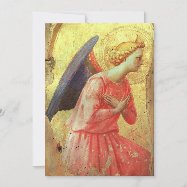 Invitación Fra Angelico - Adorando Angel, mirando a la derech (Anverso)