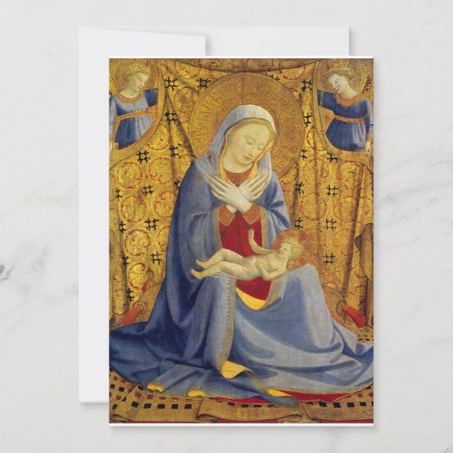 Invitación Fra Angelico - La Virgen de la Humildad (Anverso)