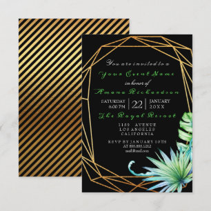 Invitación Fragmento de las franjas de la fiesta de cumpleaño