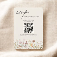 Fragmento silvestre Boho QR Boda Código RSVP
