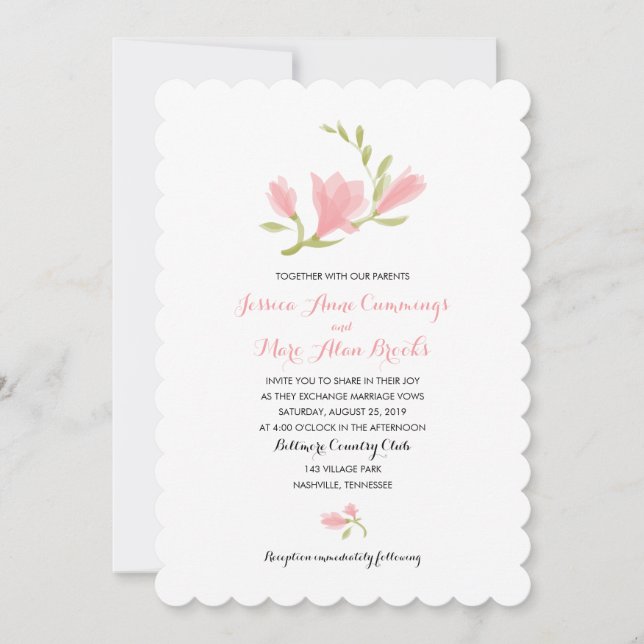 Invitación Fragrante Freesia Petals | BODA (Anverso)
