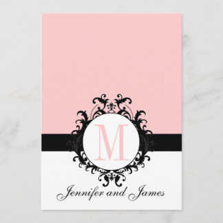 Invitación francesa elegante de la boda del