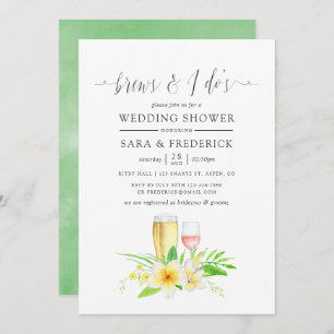 Invitación Frangipani se prepara ante la I Do