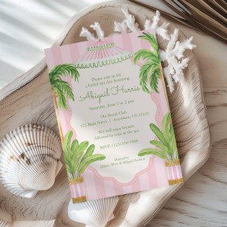 Invitación Franjas de Cabana Rosa Palm Beach