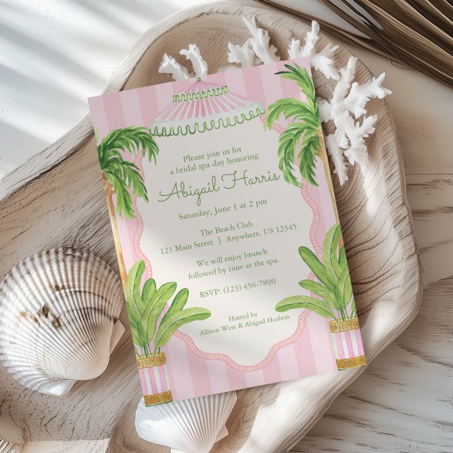 Invitación Franjas de Cabana Rosa Palm Beach  (Subido por el creador)