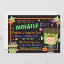 Frankenstein Monster Bash Halloween Cumpleaños