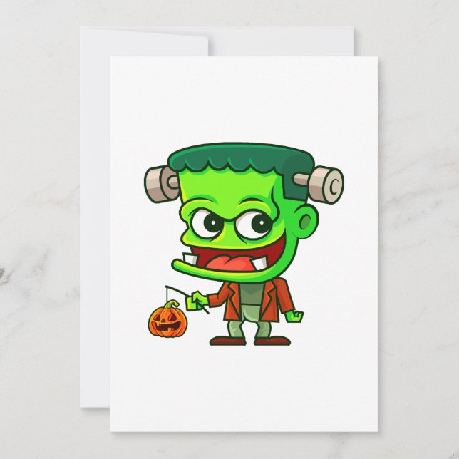 Invitación Frankenstein Toon (Anverso)