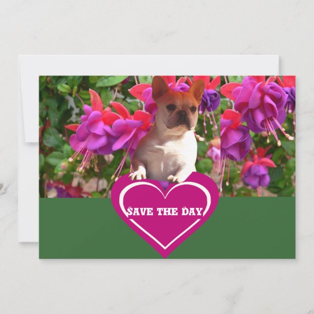 Invitación Französische Bulldogge Herz French Bulldog Mutter (Anverso)