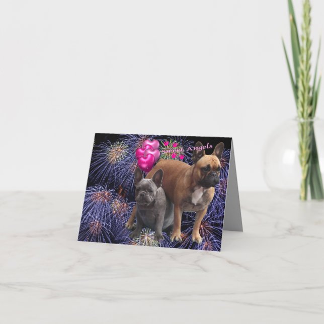 Invitación Französische Bulldogge Neujahr French Bulldog (Anverso)