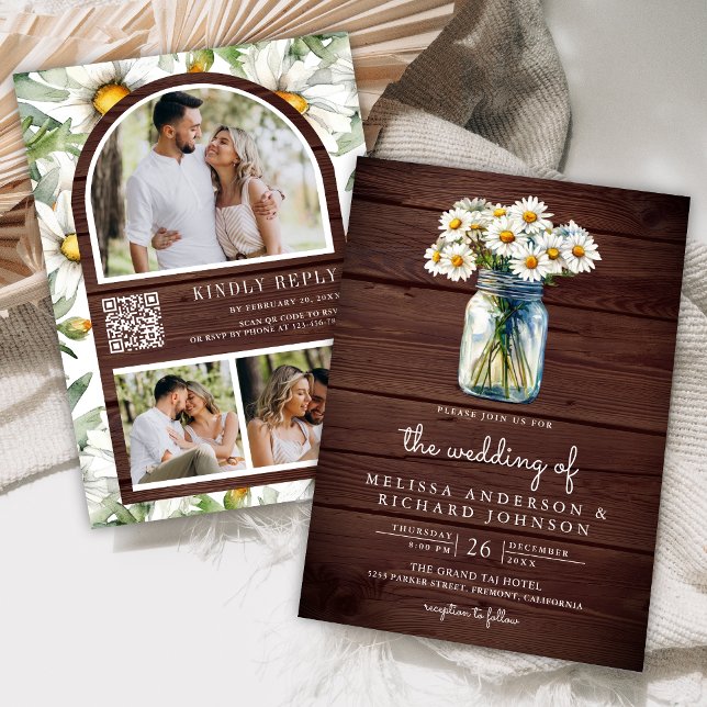 Invitación Frasco de Mason con Código QR de Bodas de Margarit (Subido por el creador)