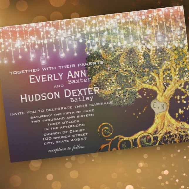 Invitación Frasco de Mason del Bosque Cuento de Hadas Bodas M (Subido por el creador)