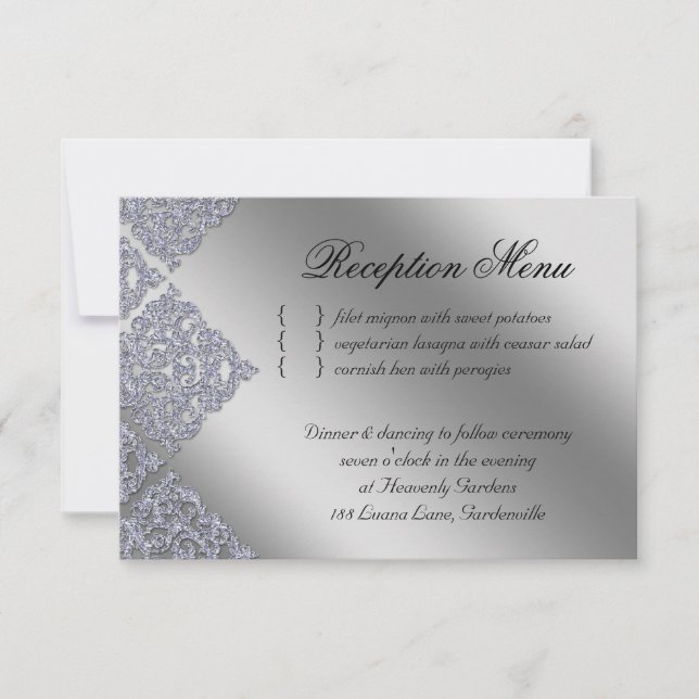 Invitación Frasco de Navidad de la recepción de bodas (Anverso)