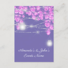 Invitación Frascos de luces de boda destellantes rústicos púr