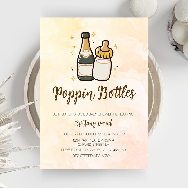 Invitación Frascos de pino Frasco de Baby Shower Cute Baby (Subido por el creador)