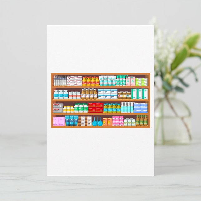 Invitación Frascos y suministros de medicina para botica de f (Subido por el creador)