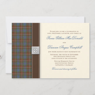 Invitación Fraser Ancient Hunting Tartán Wedting