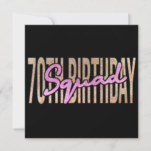 Invitación frases de cumpleaños número 70 del escuadrón