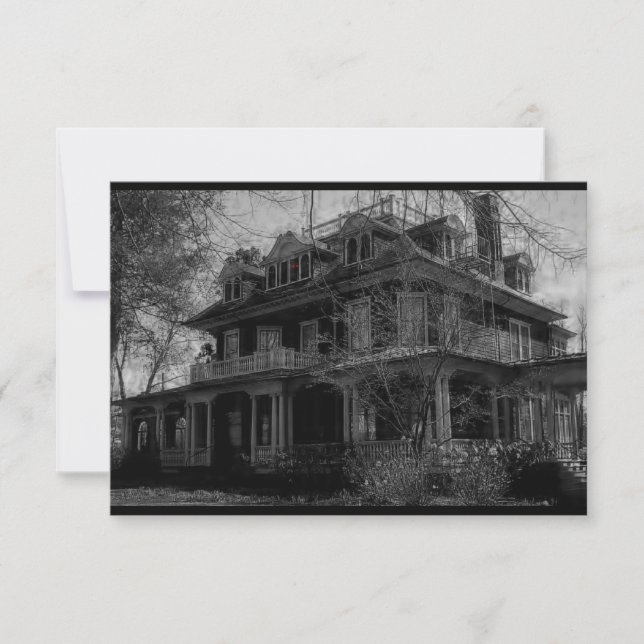 Invitación frecuentada del fiesta de la mansión (Anverso)