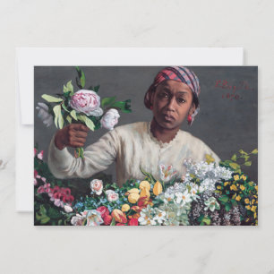 Invitación Frederic Bazille - Mujer joven con peonías