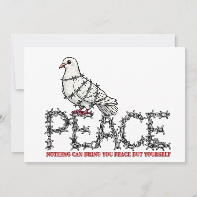 Invitación Freedom and peace (Anverso)