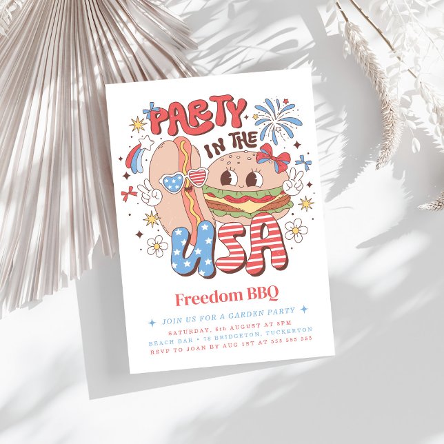 Invitación Freedom BBQ 4 de julio Fiesta (Subido por el creador)