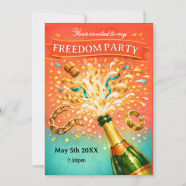 Invitación Freedom party getting divorced