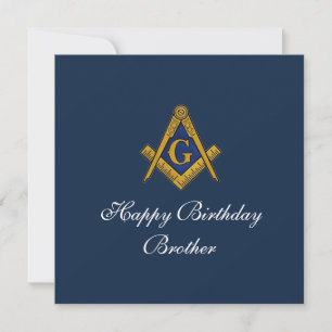 Invitación Freemason Masonic Mason Freemason Birthday