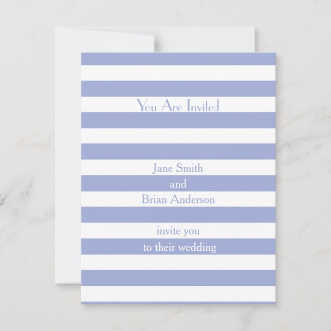 Invitación French Blue Stripes (Anverso)
