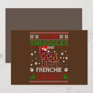 Invitación French Bulldog Ugly Christmas Sweater Xmas Pajama
