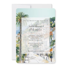 French Riviera Beach Coastal Town Wedding