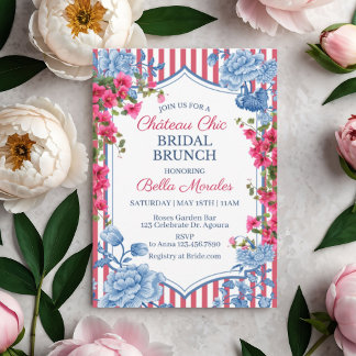 Invitación French Toile Bridal Shower, Garden Party, Bridal 