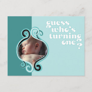 Invitación Frente del marco de Brown Swirly