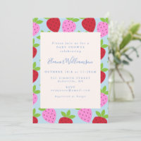 Fresa Azul Atrevida y Elegante para Baby Shower de
