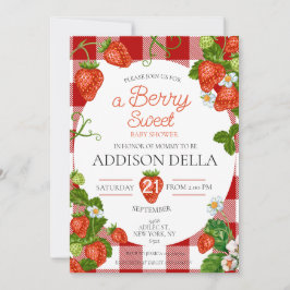 Invitación Fresa Baby Shower Berry Baby