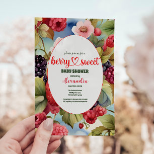 Invitación Fresa Baby Shower Berry Sweet