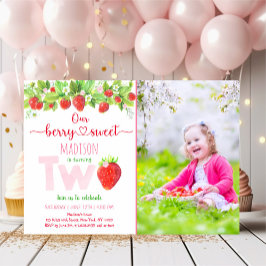 Invitación Fresa Berry Sweet 2º cumpleaños