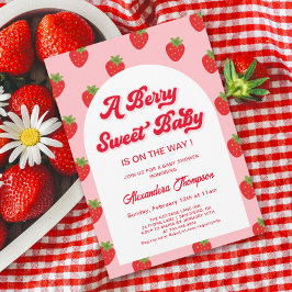 Invitación Fresa Berry Sweet Baby Shower