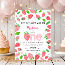 Invitación Fresa Berry Sweet First Birday
