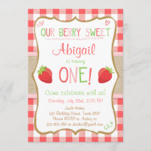 Fresa Berry Sweet Pink Red Primer Cumpleaños